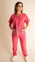 Scrubs Cuiabá Pijama Cirúrgico em Oxfordine Light Unissex Pink G