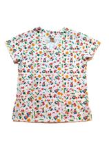 Scrubs Personagens Sereia Ariel Estampa Branca Scrubs Personagens Sereia Ariel Estampa Branca