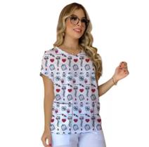 Scrubs Tipo Bata Enfermagem Tecido em Malha Flame - Lelejalecos