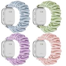 Scrunchie Bands, pacote com 4 relógios Gizmo compatíveis com crianças, 3, 2, 1 Scrunchie Bands, pacote com 4 relógios Gizmo compatíveis com crianças, 3, 2, 1