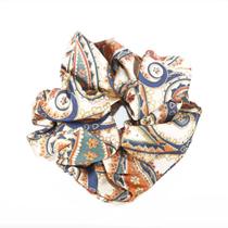 Scrunchie Bege com Estampa