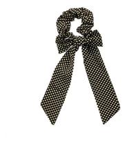 Scrunchie De Bolinhas Para Cabelo Com Laço - Preto E Branco Scrunchie De Bolinhas Para Cabelo Com Laço - Preto E Branco
