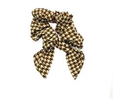 Scrunchie Pequeno Para Cabelo - Branco E Marrom