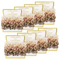 Scrunchies CEELGON Satin, pacote com 8 gravatas de cabelo, dama de honra, marfim Scrunchies CEELGON Satin, pacote com 8 gravatas de cabelo, dama de honra, marfim