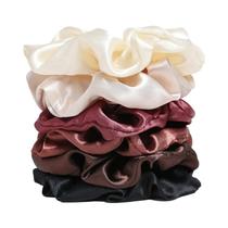 Scrunchies de Cetim para Meninas - Elásticos de Cabelo e Porta-Rabos de Cavalo