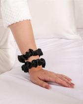 Scrunchies de Seda Pura - 2 Unidades - Preto Scrunchies de Seda Pura - 2 Unidades - Preto