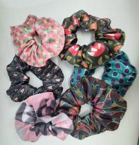 Scrunchies Elásticos de Cabelo Fru Fru com 4 unidades