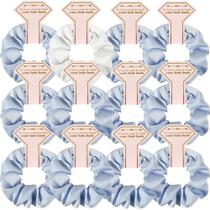 Scrunchies Hasoar Smooth Linen Satin Bridesmaid, pacote com 12