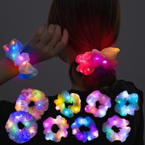 Scrunchies LED POZILAN Glow in the Dark para mulheres, 8 unidades