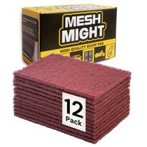 Scuff Pads MeshMight Maroon P320, óxido de alumínio, pacote com 12, 6x9 polegadas