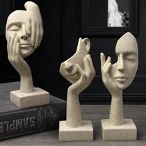 Sculpture prosfalt Thinker Statue Modern Home Resin 3 unidades