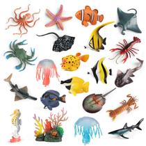 Sea Animals Toys Figures kukifun 21 unidades para festa de aniversário infantil
