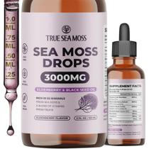 Sea Moss Drops TrueSeamoss 60 ml com sabor de sabugueiro