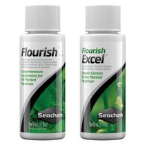 Seachem Flourish 50ml + Flourish Excel 50ml Kit Fertilizante Iniciante Seachem Flourish 50ml + Flourish Excel 50ml Kit Fertilizante Iniciante
