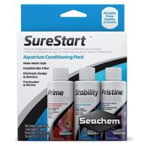 Seachem Sure Start Pack. Pacote de Condicionadores P/ Aquários. Prime + Stability + Pristine 100ml