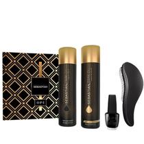 Sebastian Dark Oil Shampoo 250ml + Condicionador 250ml + Esmalte + Escova - Sebastian Professional