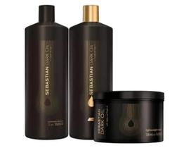 Sebastian Dark Oil Shampoo Condicionador e Máscara Profissional
