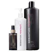 Sebastian Penetraitt Shampoo 1L Mascara 500g e Dark Oil 95ml
