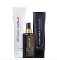 Sebastian penetraitt shampoo 250ml + másc. penetraitt 150ml e dark oil 95ml