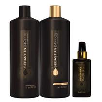 Sebastian Professional Dark Oil Shampoo + Condicionador 1L + Óleo 95ml