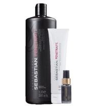 Sebastian Professional Penetraitt Shampoo 1L Mascara 150ml e Dark Oil 30ml Sebastian Professional Penetraitt Shampoo 1L Mascara 150ml e Dark Oil 30ml