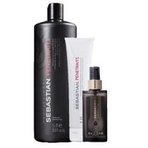 Sebastian Professional Penetraitt Shampoo 1L Mascara 150ml e Dark Oil 95ml