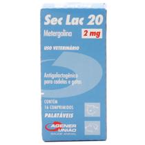Sec Lac 20 2mg para Cadelas e Gatas Uso Veterinário com 16 Comprimidos Sec Lac 20 2mg para Cadelas e Gatas Uso Veterinário com 16 Comprimidos