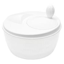 Seca salada centrifuga com manivela manual de plástico branco Seca salada centrifuga com manivela manual de plástico branco