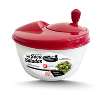 Seca Saladas Secador Centrifuga de Verduras Manual Grande 4 L Vermelho Seca Saladas Secador Centrifuga de Verduras Manual Grande 4 L Vermelho
