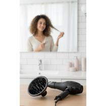 Secador Cabelo 1700W Com Difusor Cachos Secagem Rápida