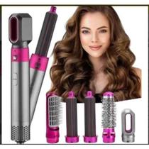 Secador Cabelo 5x1 Escova Alisa Modela Enrola Cachos Potente