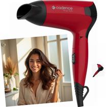 Secador Cabelos Cadence Rouge Style Bivolt 1200W Compacto Leve Direcionador 323g