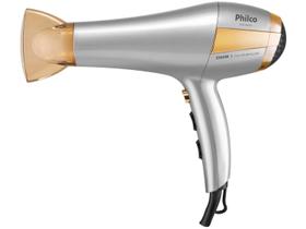 Secador Cabelos Philco PSC2600 2100W Íons Tourmaline 2 Velocidades 3 Temperaturas Jato Frio Prata Dourado Secador Cabelos Philco PSC2600 2100W Íons Tourmaline 2 Velocidades 3 Temperaturas Jato Frio Prata Dourado
