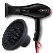 Secador Com Difusor De Cachos Mondial Turbo Color Red 2000w Secador Com Difusor De Cachos Mondial Turbo Color Red 2000w
