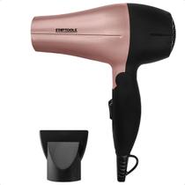 Secador de Cabelo 1200 W Bivolt Rosa Portátil Compacto Mini Secador com Bico 2 Velocidades Leve Viagem Academia