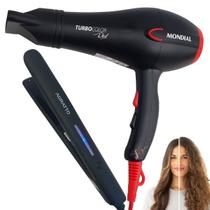 SECADOR DE CABELO 2000W TURBO ION E CHAPINHA CERAMICA 410ºF