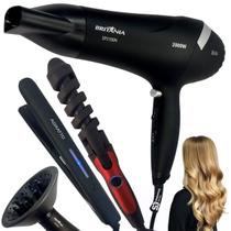 Secador de cabelo 2100w difusor grande modelador e chapinha