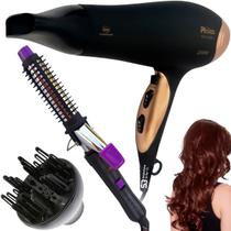 Secador de cabelo 2200w com difusor grande e modelador pro