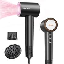 Secador de cabelo AirJetz 160.000 RPM de alta velocidade Ionic Black