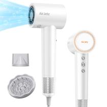 Secador de cabelo AirJetz 160.000 RPM de alta velocidade Ionic White