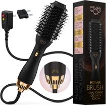 Secador de Cabelo Blowout OmoTeam Professional Black Gold - Escova Profissional