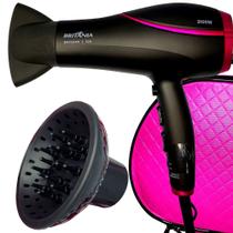 Secador De Cabelo Britania 2100w Profissional Ion Ar Quente Frio Bs22 Bivolt Difusor Maleta