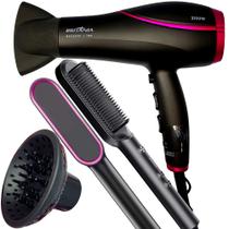 Secador De Cabelo Britania 2100w Profissional Ion Quente Frio Bs22 Difusor Cachos Escova Alisadora 2 Em 1 Marca Prosper Hq Bivolt