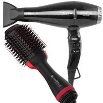 Secador De Cabelo Britania 2400w Profissional Salão Power Tourmaline Ions Ar Quente E Frio Escova Modeladora 4 Em 1 Alisadora Rouge