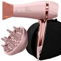Secador De Cabelo Britania Profissional 2100w Ion Tubi Ar Quente Frio Bivolt Difusor De Cachos Com Maleta