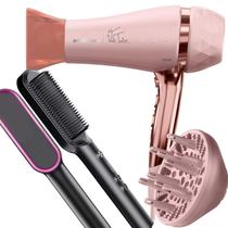 Secador De Cabelo Britania Profissional 2100w Ion Tubi Ar Quente Frio Bivolt Difusor De Cachos Escova Alisadora Marca Prosper Hq