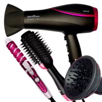 Secador De Cabelo Britania Profissional 2100w Ions Ar Quente Frio Bs22 Difusor Modelador Nova Escova 4 em 1 City