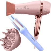 Secador De Cabelo Britania Profissional 2100w Ions Tourmaline Ar Quente Frio Bivolt Com Difusor Cachos Modelador Automático Cerâmico City