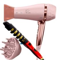 Secador De Cabelo Britania Profissional 2100w Ions Tourmaline Ar Quente Frio Bivolt Com Difusor Cachos Modelador Philco Maravilha