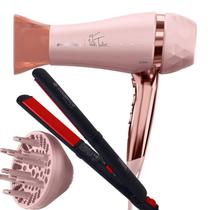 Secador De Cabelo Britania Profissional 2100w Ions Tourmaline Ar Quente Frio Bivolt Com Difusor Cachos Prancha Cerâmica 210ºc